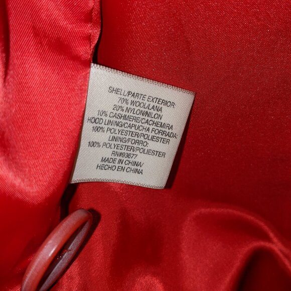 St Johns Bay red wool cashmere blend coat small - Picture 5 of 6